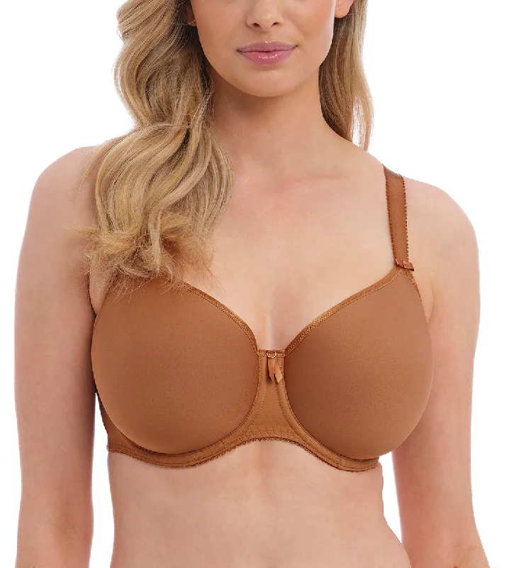 breathable panties for long flights-Fantasie Rebecca Essentials Molded Spacer Underwire Bra (101310) - Cinnamon