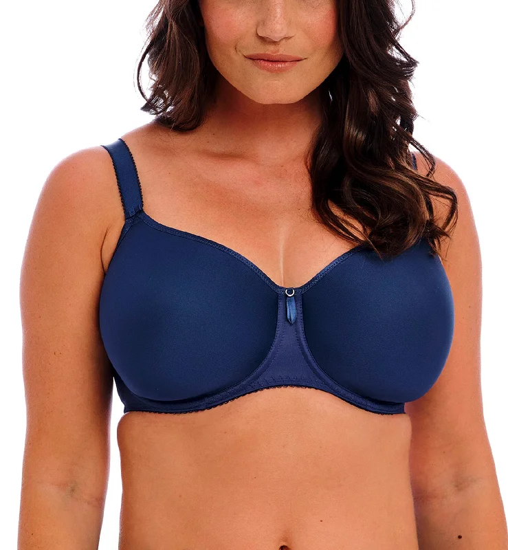 breathable linen panties for casual-Fantasie Rebecca Essentials Molded Spacer Underwire Bra (101310) - French Navy