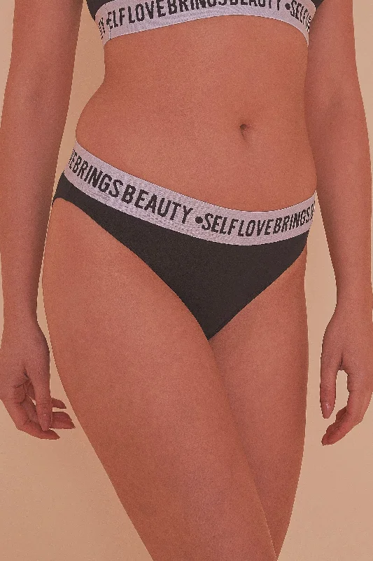 durable women’s briefs for travel-Felicity Hayward Self Love Black Brief