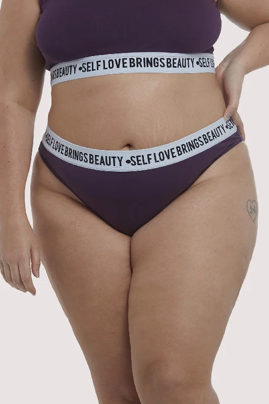 stylish panties with animal prints-Felicity Hayward Self Love Purple Curve Brief