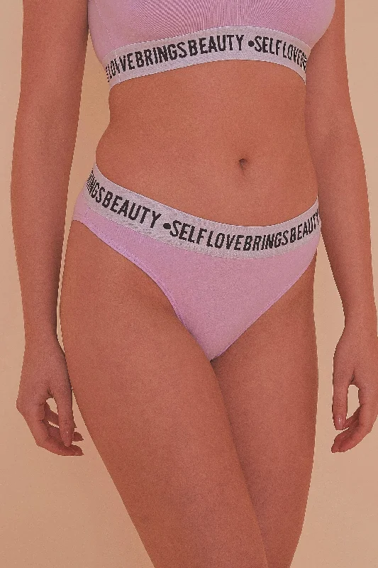 warm underwear for ski trips-Felicity Hayward Self Love Lilac Brief