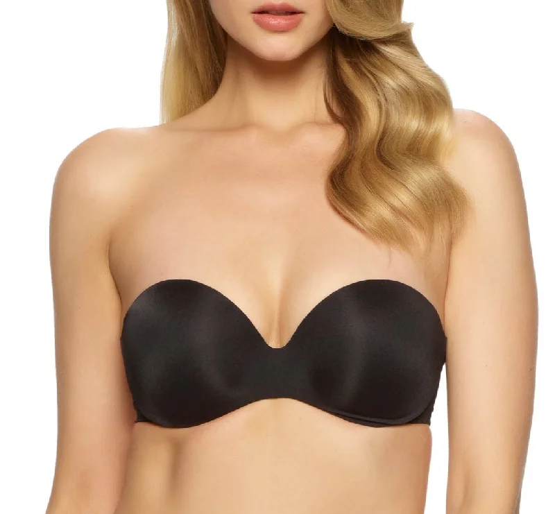 trendy checkered women’s underwear-Felina: Body Luxe Strapless Contour Bra - Black