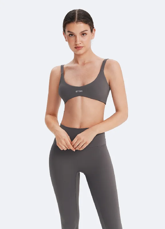 breathable linen underwear for summer-Form-Fitting Sports Bra