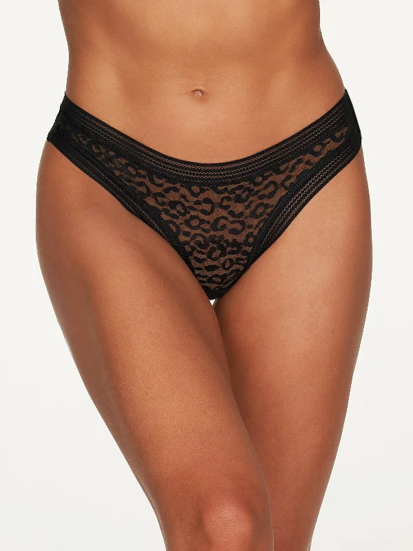 thick period panties for nights-Demi Leopard Mesh Thong