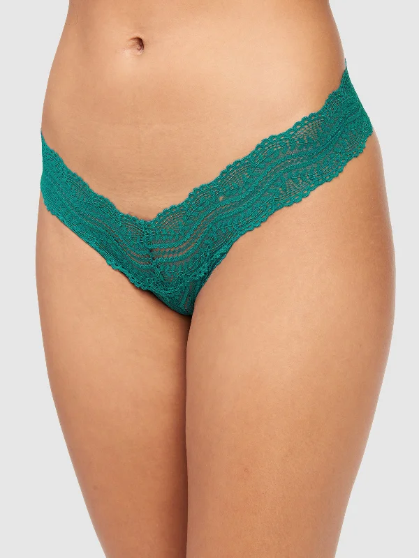 lightweight thong for warm days-Flora All Over Lace Thong