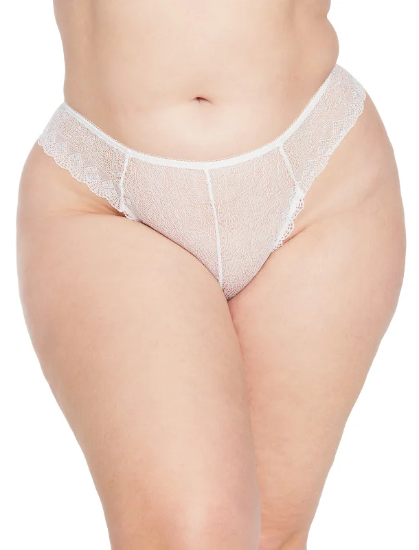 breathable linen panties for casual-Mariana Lace Thong