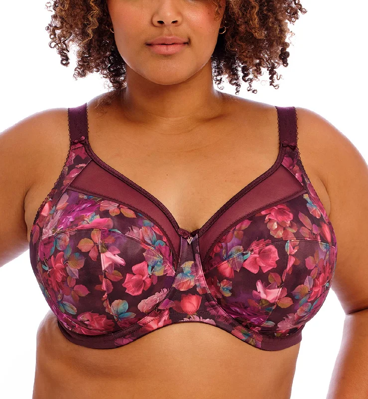 thick briefs for cold nights-Goddess Kayla Support Underwire Bra (6162) - Plum Rose