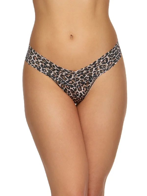 eco-friendly briefs for minimalists-Hanky Panky Classic Leopard Low Rise Thong