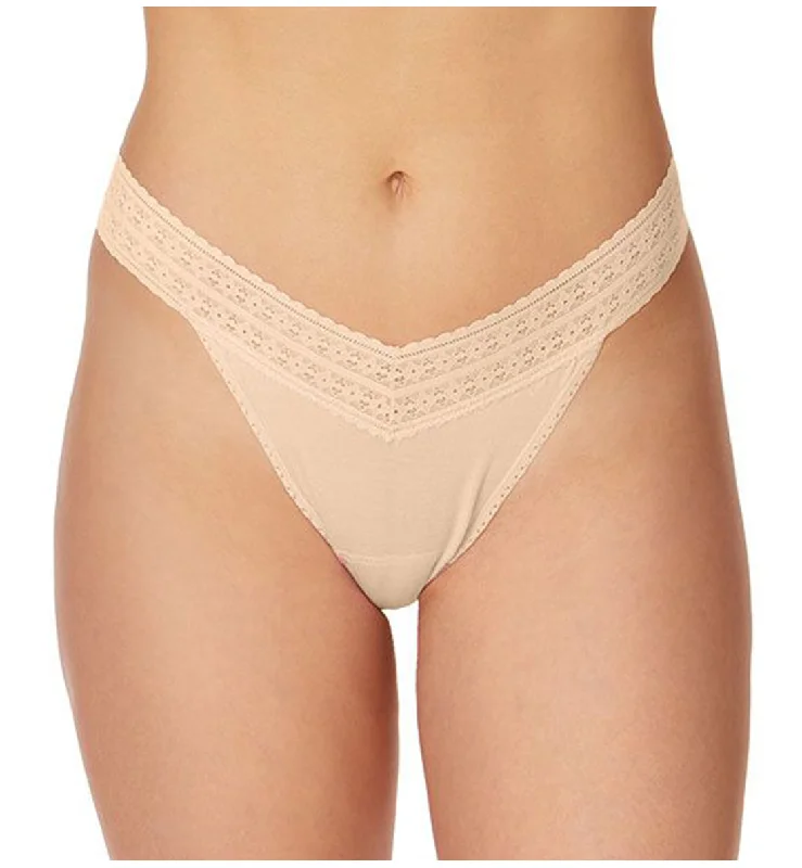 colorful panties with fruit prints-Hanky Panky DreamEase Original Rise Thong (631104) - Chai