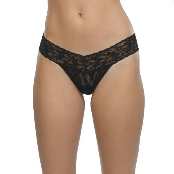 moisture-wicking thong for running-Hanky Panky Signature Lace Low Rise Thong