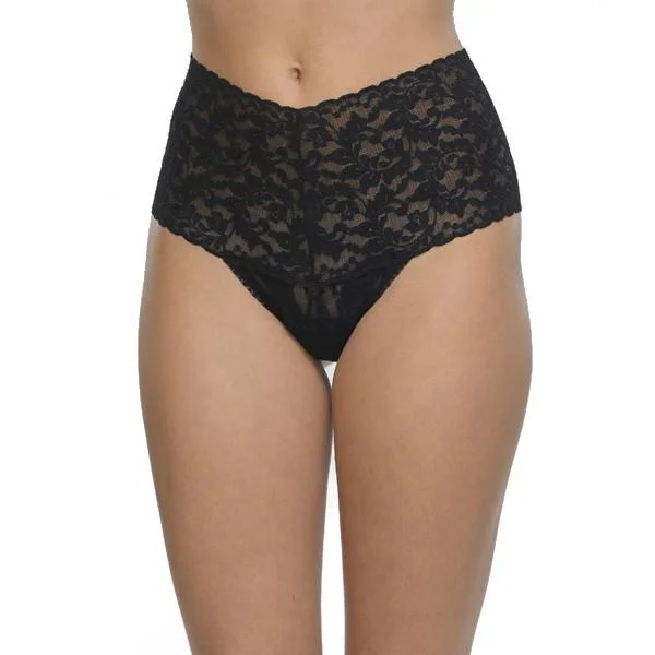 stylish lace panties for femininity-Hanky Panky Signature Lace Retro Thong