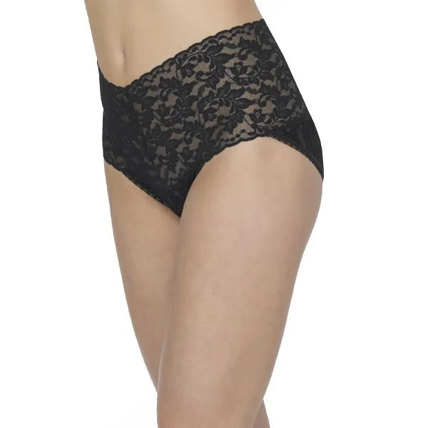 funny panties with puns-Hanky Panky Signature Lace Retro V-Kini Panty