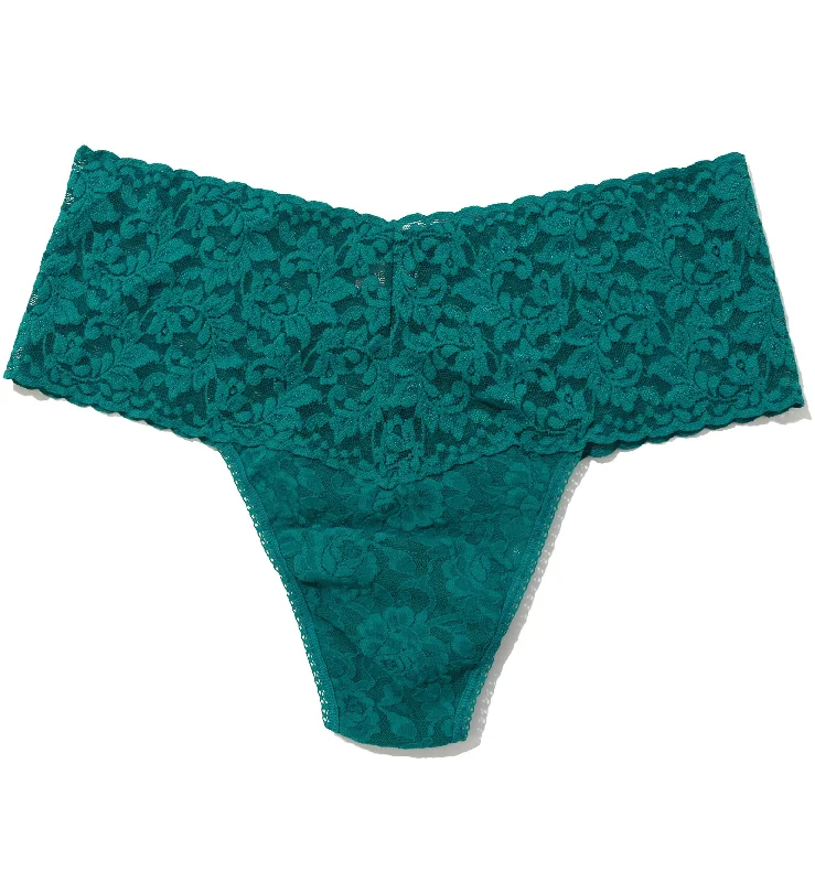 thick period panties for nights-Hanky Panky Plus Size Retro Lace Thong (9K1926X) - Northern Lights