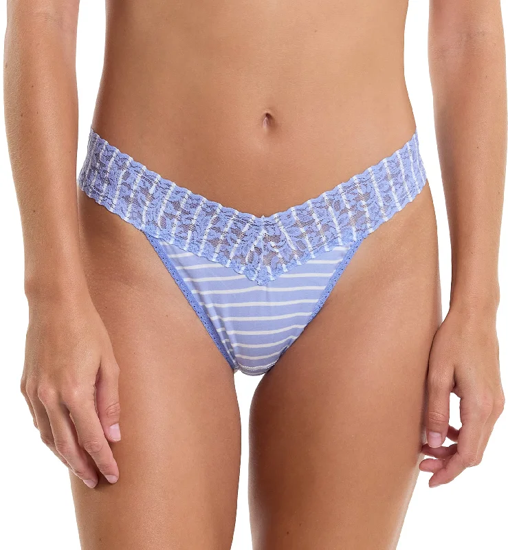 retro polka dot panties-Hanky Panky Printed Cotton Original Rise Thong (PR891801) - Down The Line