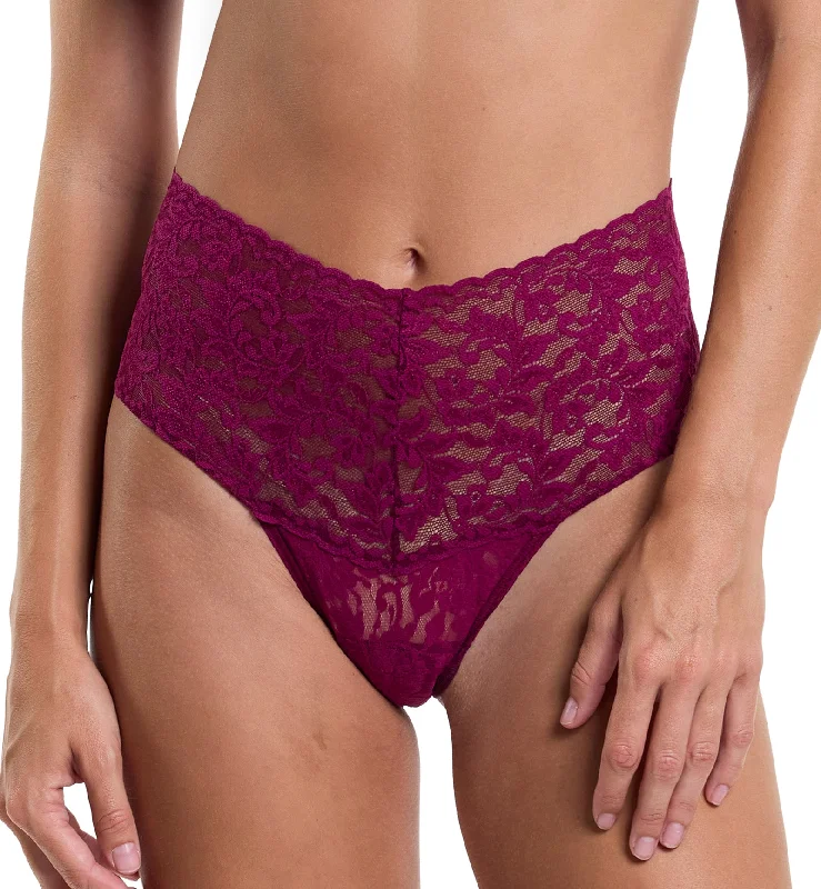 lightweight thong for flip-flops-Hanky Panky Retro Lace Thong (9K1926P) - Sugar Plum