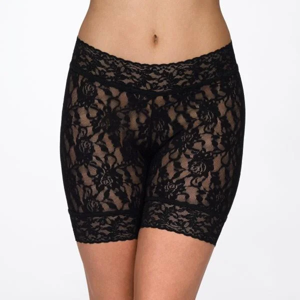 supportive thong for long shifts-Hanky Panky Signature Lace Bike Short