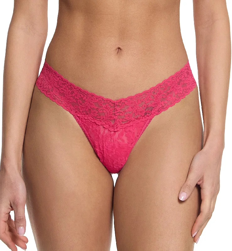 quirky panties with movie themes-Hanky Panky Signature Lace Low Rise Thong (4911P) - Sweet Tart