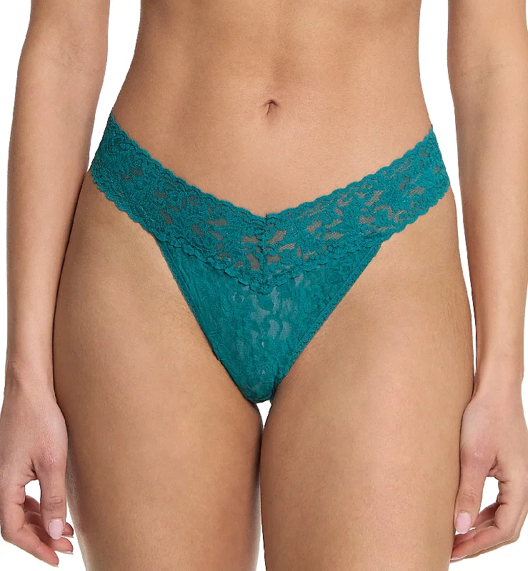 eco-friendly briefs for minimalists-Hanky Panky Signature Lace Original Rise Thong (4811P) - Northern Lights