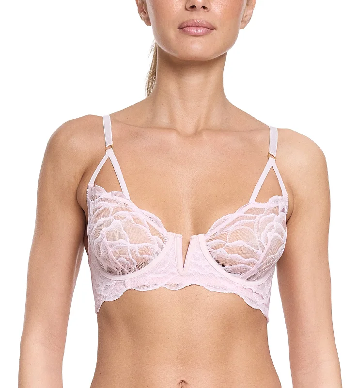 eco-friendly thong for green living-Hanky Panky Silhouette Floral Underwire Bra (7F7884) - Vie En Rose