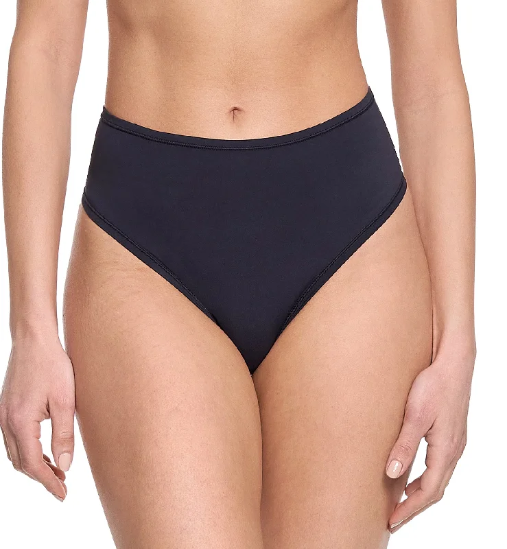 durable underwear for hiking-Hanky Panky YourFit High Cut Thong (6S1924) - Black