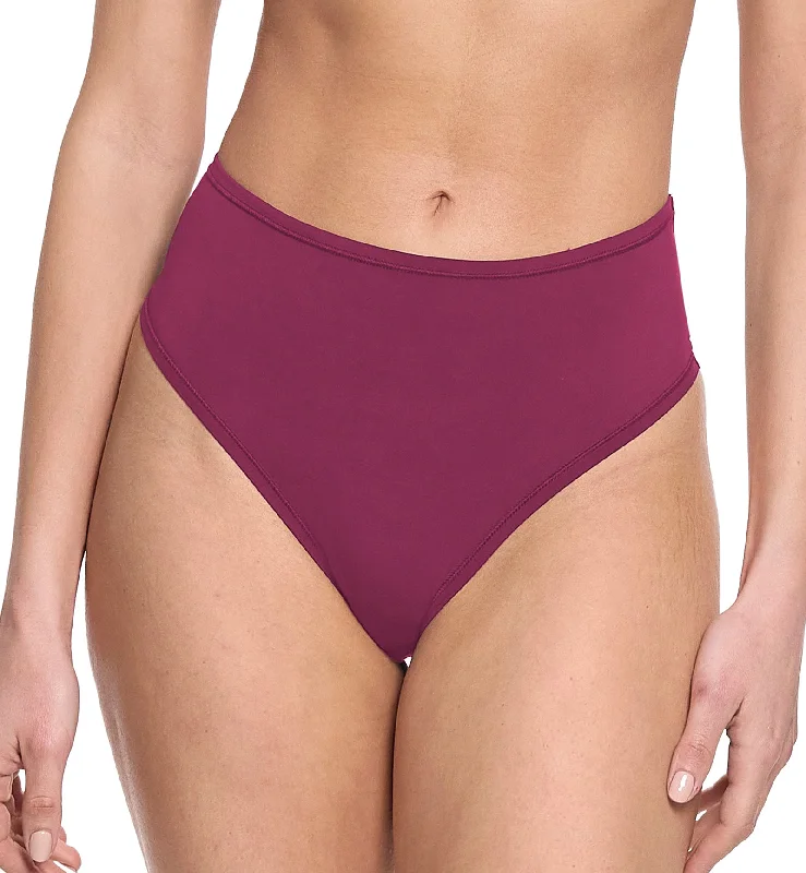 thick briefs for cold nights-Hanky Panky YourFit High Cut Thong (6S1924) - Mulled Wine