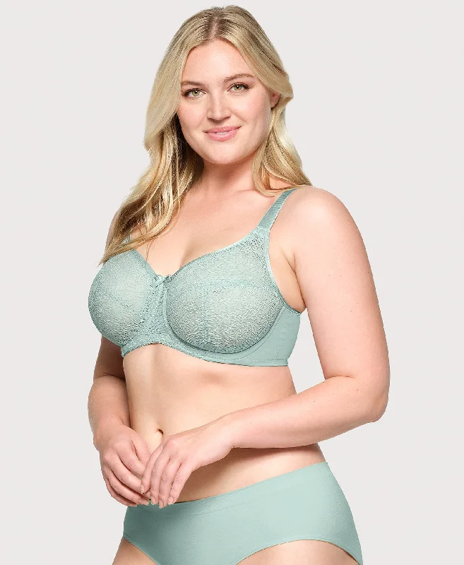 breathable linen briefs for heat-Lace Comfort WonderWire Bra Jade