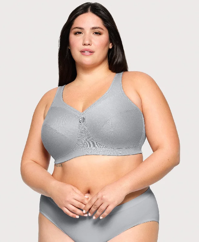 eco-conscious panties with recycled fabric-MagicLift Active Support Bra Gray Heather