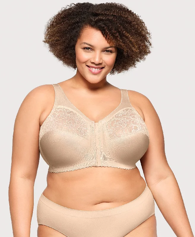 soft bamboo briefs for eco-MagicLift Front-Closure Support Bra Blush