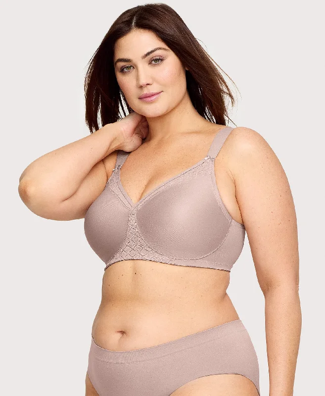 plush velour underwear for cozy-MagicLift Seamless Support T-Shirt Bra Taupe