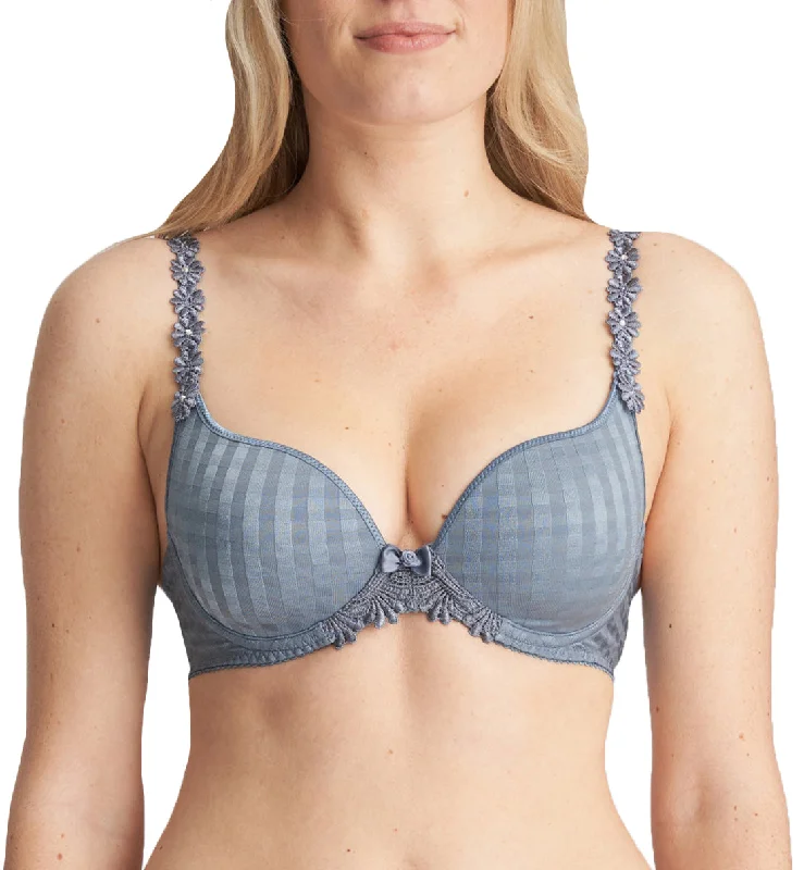 supportive thong for long shifts-Marie Jo Avero Padded Convertible Underwire Bra (0100416) - Atlantic Blue