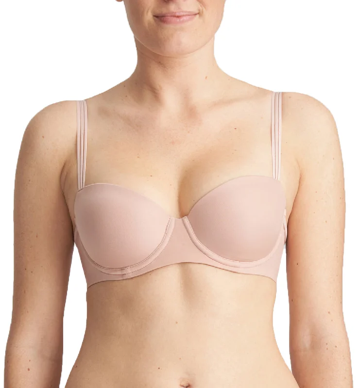 lightweight thong for warm days-Marie Jo Louie Padded Balcony Underwire Bra (0122099) - Powder Rose