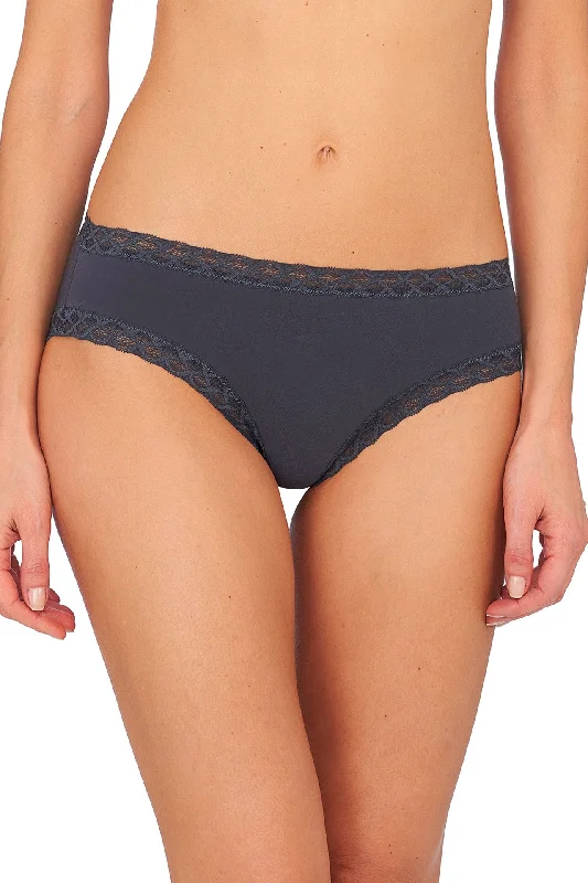 breathable mesh briefs for summer-Natori Bliss Girl Brief Panty - Ash Navy