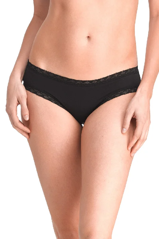 seamless hipster panties for leggings-Natori Bliss Girl Brief Panty - Black