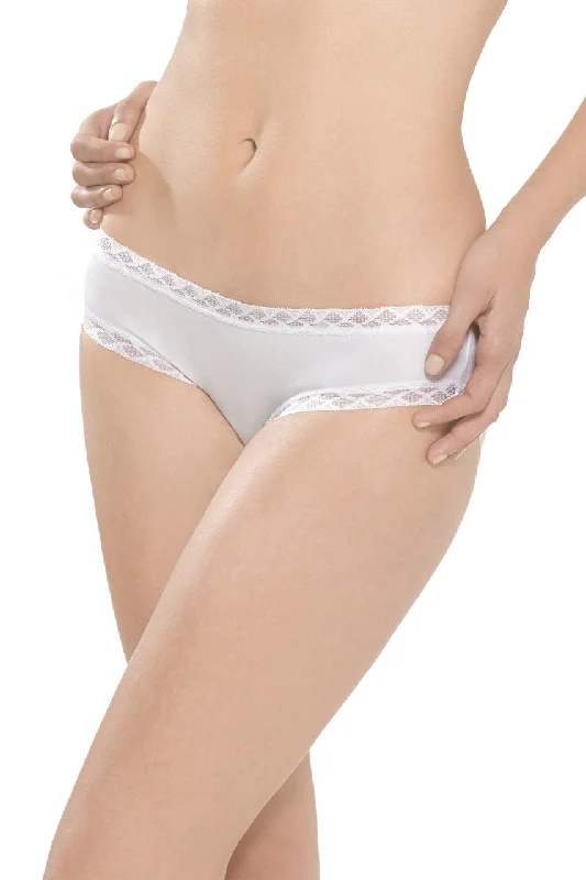 quick-dry panties for swimming-Natori Bliss Girl Brief Panty - White