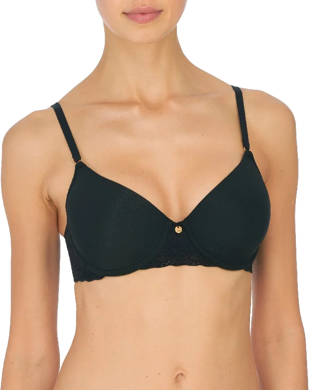 festive Valentine’s Day panties-Natori Bliss Perfection T-Shirt Bra (More colors available) - 721154 - Black