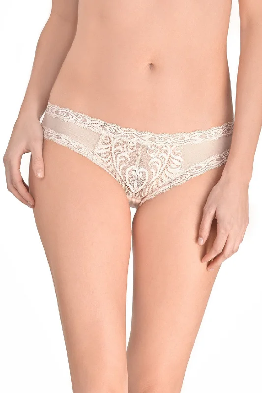 warm briefs for freezing weather-Natori Feathers Hipster - Cameo Rose