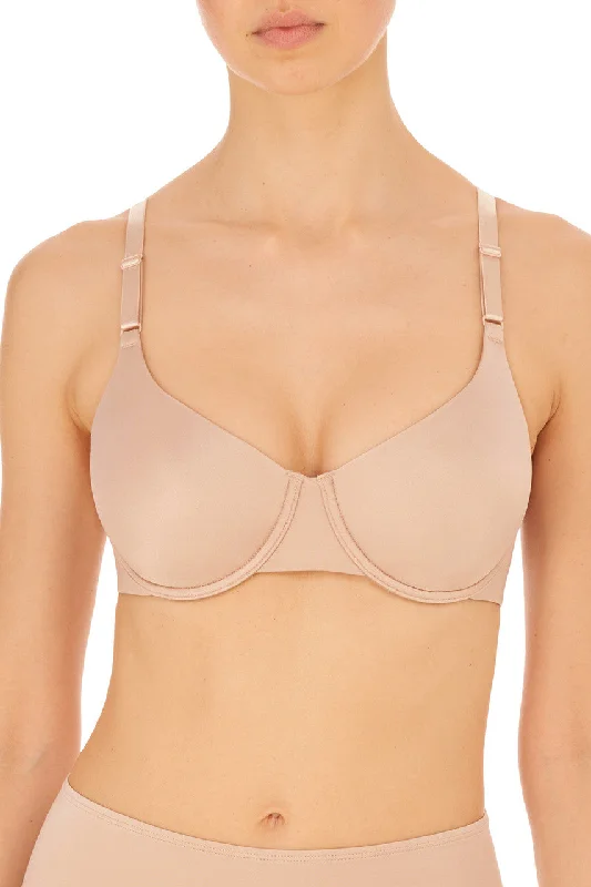 thin panties for summer dresses-Natori: Liquid Full Contour Underwire Bra - Light Mocha