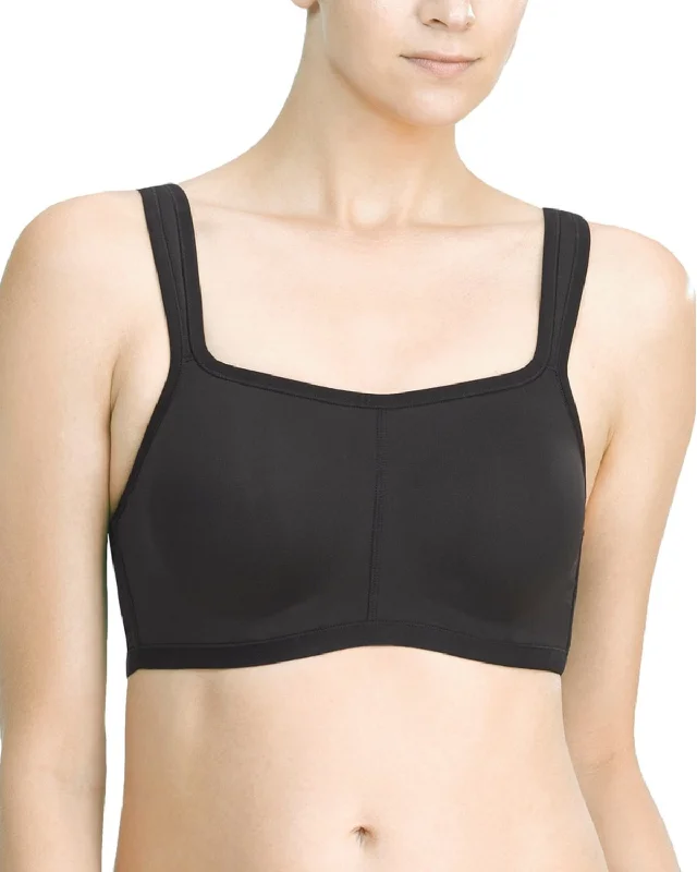 breathable panties for tropical climates-Natori Yogi Contour Convertible Sports Bra (More colors available) - 731050 - Black