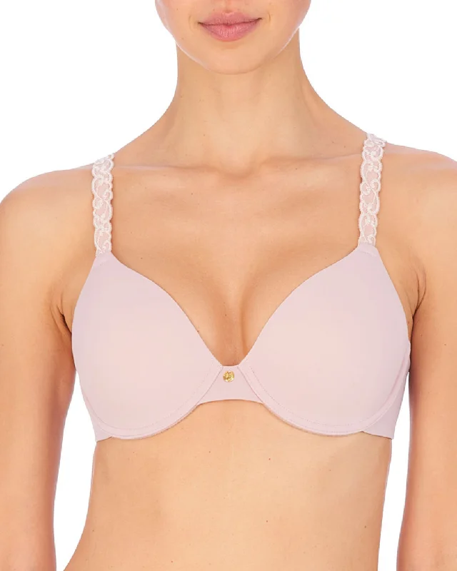 moisture-wicking thong for running-Natori Pure Luxe Molded Underwire Bra (More colors available) - 732080 - Rose Beige