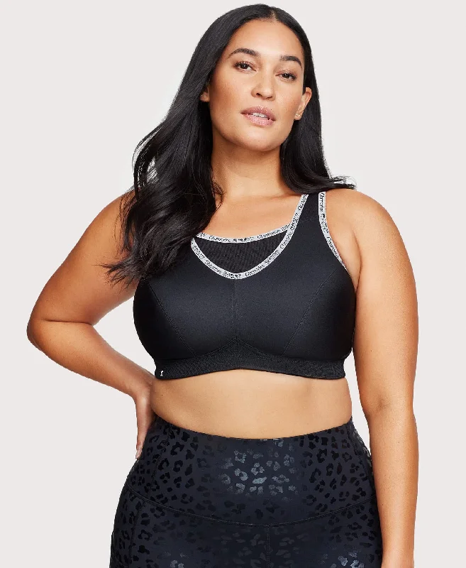 warm briefs for freezing weather-No-Bounce Camisole Sports Bra Black