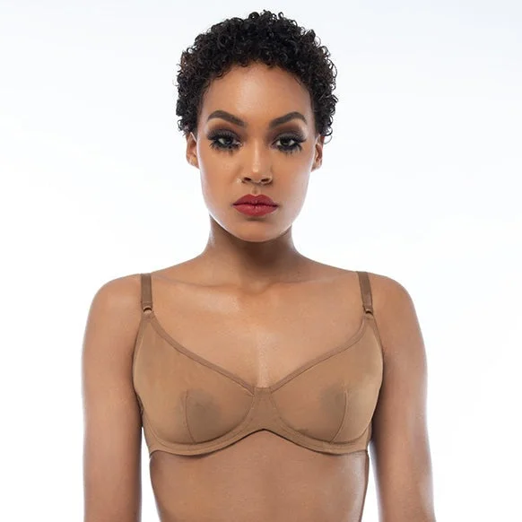 cute bear panties for women-Ownbrown: Underwire Mesh Bra - Amani