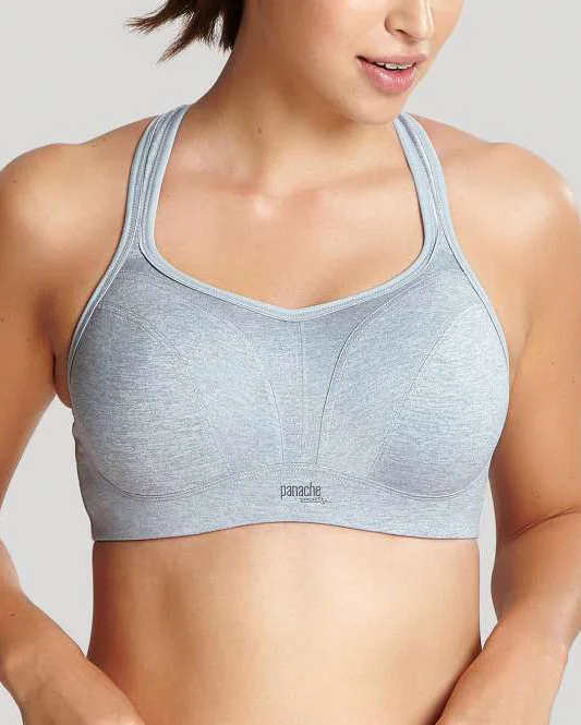 warm briefs for camping nights-Panache Wired Sports Bra - 5021 - Grey