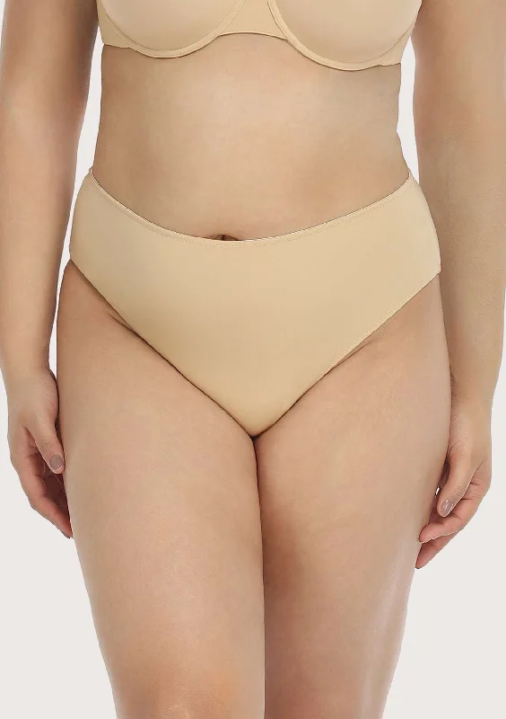 breathable mesh panties for sports-Patricia Smooth Classic Soft Stretch Beige High-rise Brief Underwear