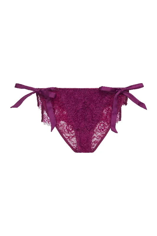 quirky panties with movie themes-Bryn Purple Lace frill brief