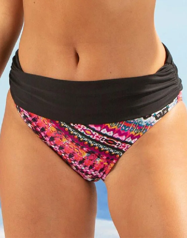 cozy briefs for rainy days-Pour Moi Odyssey Fold Bikini Brief Volcano Pink Mix