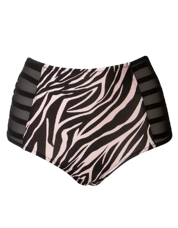 extra-wide underwear for comfort-Pour Moi Siren Deep Control Bikini Brief Animal