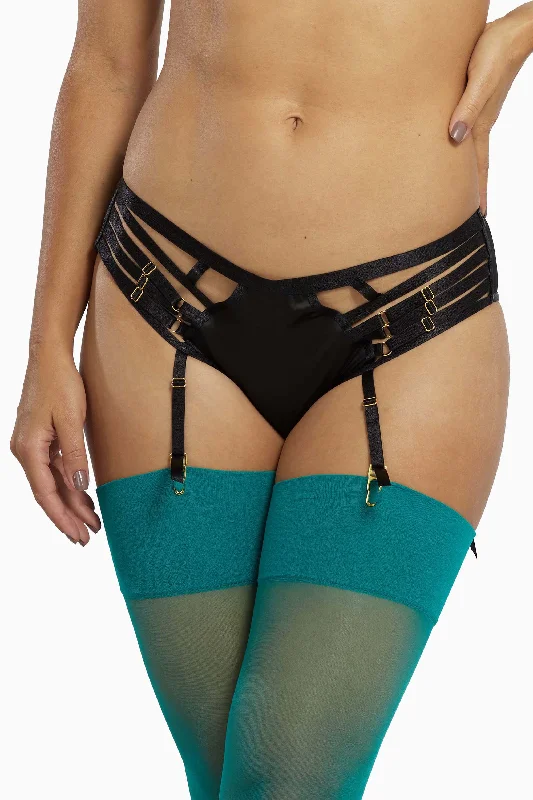 thin panties for ballet flats-Regalia Delta Suspender Detail High Waist Brief