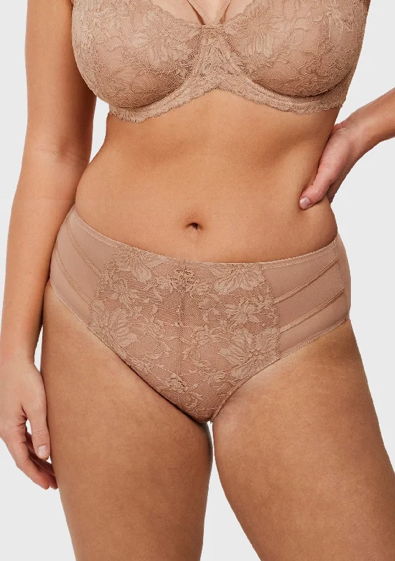 moisture-wicking briefs for bootcamp-Pretty In Petals High-Rise Rosy Blush Lace Brief Underwear