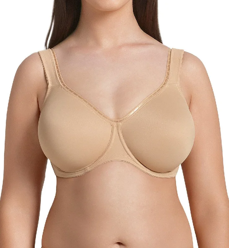 breathable linen briefs for heat-Rosa Faia by Anita Twin Firm Seamless Support Underwire Bra (5694) - Skin