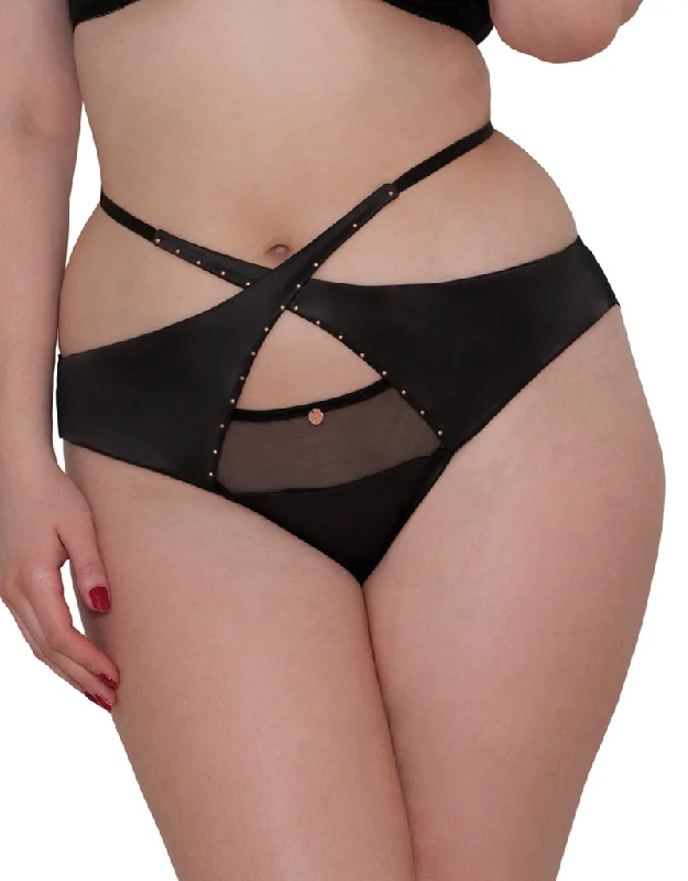 eco-friendly thong for green living-Scantilly by Curvy Kate Voodoo Brief Black